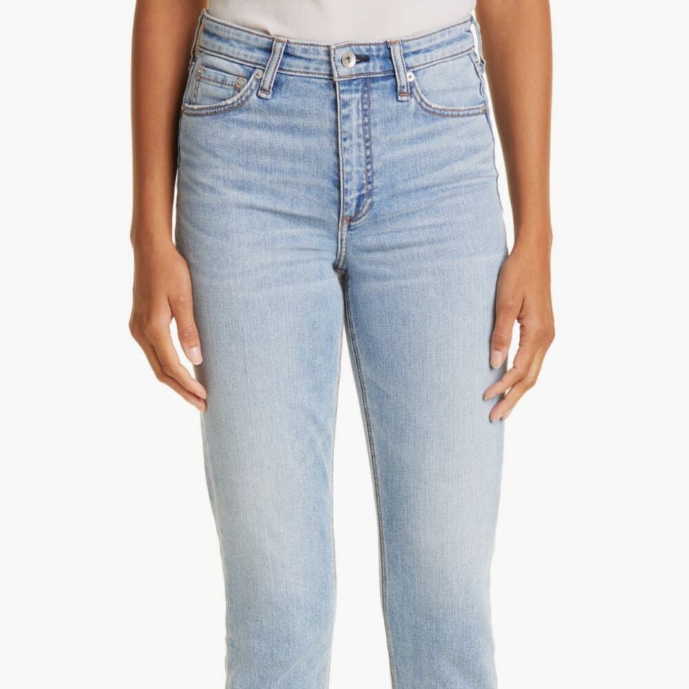 rag & bone/JEAN Nina High Waist Ankle Cigarette Jeans (Lou)